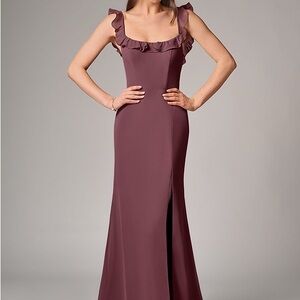 Azazie Callie Side Slit Dress